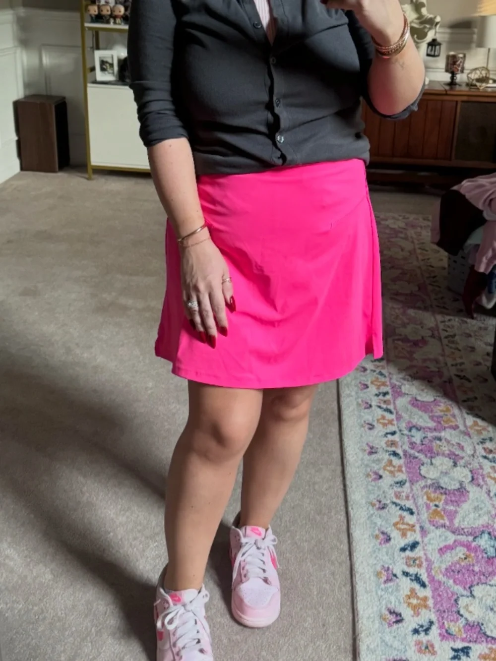 Old Navy Neon Pink Athletic A-Line Skort
